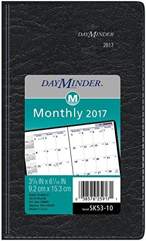 DayMinder Havi Tervező 2017-ig, 3-5/8 × 6-1/16 , Szín Kiválasztott Eltérőek Lehetnek (SK53-10)
