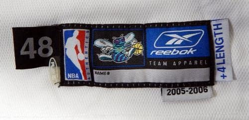2005-06 New Orleans Hornets Üres Játék Kiadott Fehér Jersey Haza 48 DP17605 - NBA Játék Használt