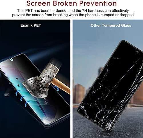 Esanik [2+2 Csomag] Adatvédelmi képernyővédő fólia Samsung Galaxy S22+/S22 Plusz 5G 6.6 hüvelykes [NEM S22 Ultra/S22 5G] Anti-Spy PET