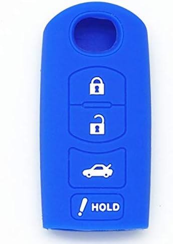 WFMJ Kék Szilikon 4 Gomb Távoli Okos kulcstartó Fedezni Mazda 3 5 6 CX-7 CX-9 MX-5 Miata