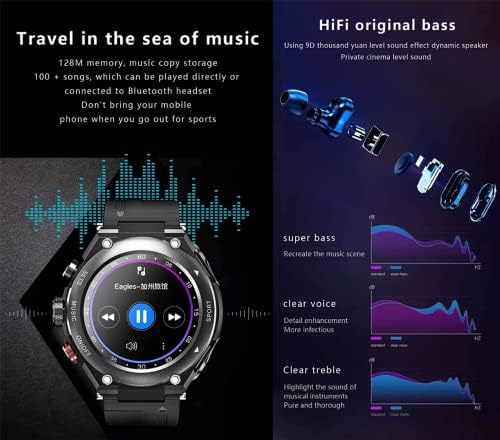Okos Óra, Fülhallgató MP3 Bluetooth Headset 3 in 1 1.28 Hüvelyk Smartwatch, Beépített, Vezeték nélküli Fülhallgató, Hangszóró