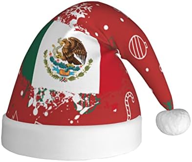 Zászló Mexikóban Sas Vicces Felnőttek Plüss Télapó Sapka Karácsonyi Kalap Női & Férfi Karácsonyi Ünnepi Kalap