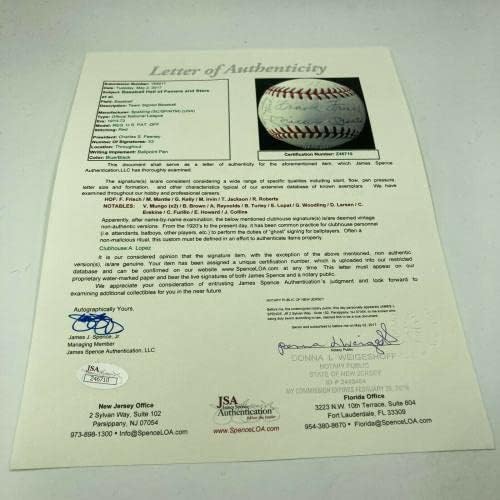 Mickey Mantle New York Hall Of Fame Legendák Multi Aláírt Baseball 33 Szigma SZÖVETSÉG - Dedikált Baseball