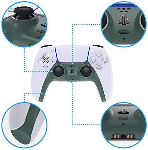 Színes Bőr Csíkok PS5 Vezérlő - Kompatibilis Playstation 5 Joystick - Egyéni Vezérlő (Zöld)