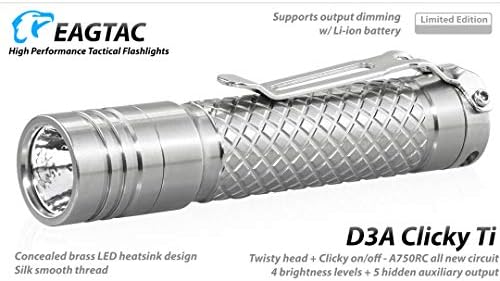 Eagletac D3A Csapkodós Titán MKII 405 LED Lumen Ultra-Kompakt Mindennapi Folytatni AA Zseblámpa Akkumulátorral LumenTac Akkumulátor