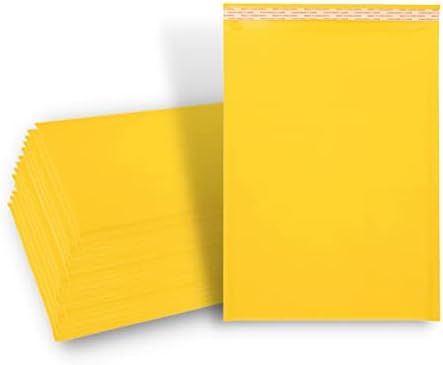PSBM Kraft Buborék Mailer, 6.5x10 Centis, 4500 Csomagot, Párnázott Szállítási Boríték Leveleket, Arany Sárga, Egyéni Pecsétet, majd Meghámozzuk