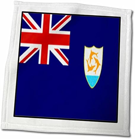 3dRose Florence Világ Zászló Gombok - Fotó Anguilla Zászló Gomb - Törölköző (twl-80899-1)
