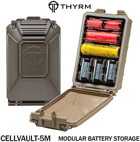 Thyrm CellVault-5M Moduláris Akkumulátor Tároló CR123, 18650, 18350, CR2032 Elem Mozgatható Lapkák, Made in USA