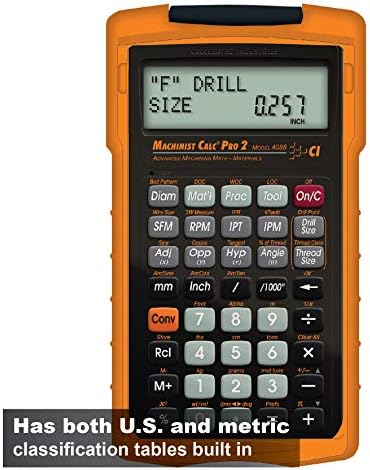 Kiszámított Iparágak 4088 Gépész Calc Pro 2 Speciális Megmunkáló Kalkulátor & Meghalni Döntéshozók, Bolt Tulajdonosok & Fekete Könyvek