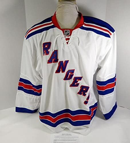 A New York Rangers Játék, Üres Kiadott Fehér Távol Jersey Reebok 56 DP40472 - Játék Használt NHL-Mezek
