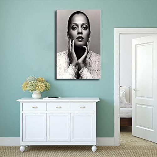 Diana Ross Poszter Fekete-Fehér Plakátok Híres Sztár, Poszter Nyomtatás Plakát Művészet Plakát Nappali Szoba Dekoráció Esztétika Plakátok 12x18inch(30x45cm)