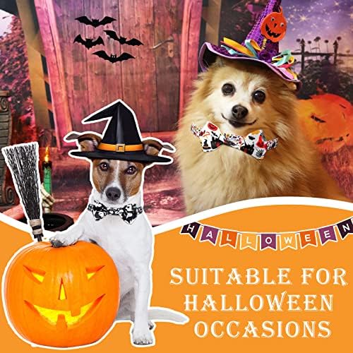 4 Db Halloween Nyakörv a Nyakkendő Állítható Alapvető Kutya Nyakörvek Puha, Kényelmes, Halloween Kutya, Macska Nyakörv, Műanyag