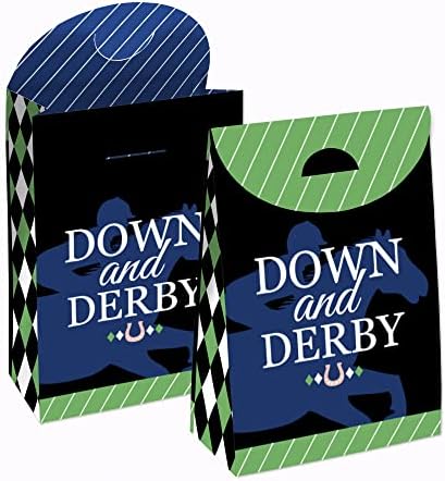 Nagy Dot a Boldogság Kentucky Lovas Derby - lóverseny Ajándékot, Szívességet Táskák Fél Komámasszony Doboz - 12