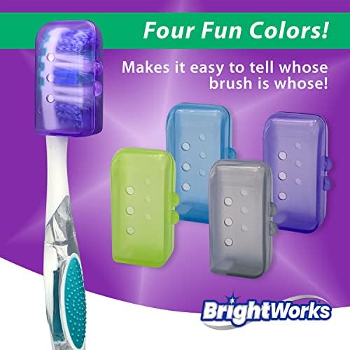 BrightWorks Fogkefe Kiterjed; megvédi a fogkefe otthon vagy idegenben (3 x 4 szám) 12 kiterjed