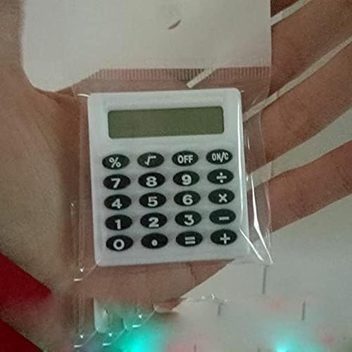 YFQHDD Kalkulátor Mini Hordozható Elektronikus Számológép Cukorka Színű Kalkulátor Tanulók Iskolai Használatra (Színe : Fehér)
