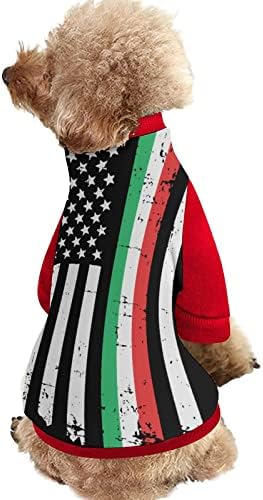 FunnyStar olasz-Amerikai Vékony Vonal, Zászló Nyomtatás Pet a Pulóver Polár Pulóver Kezeslábas a Kutyák, Macska Design