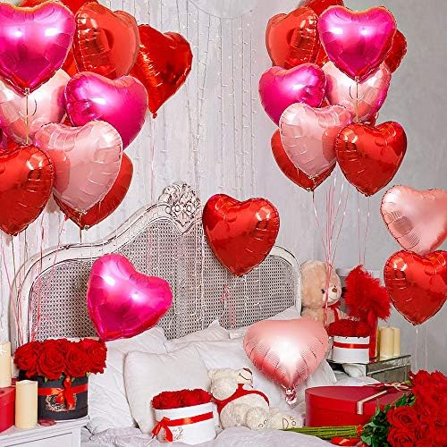 Korszerűsített Rose Arany, Piros Lufi Csomag 15 - Szív Alakú Fólia Lufi a Valentin-Nap Esküvő, Születésnap leánybúcsú Baba Dekoráció