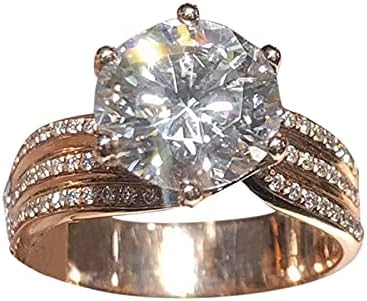 2023 Új Gyűrű Különleges Esküvői Nők Menyasszony Barátnője Ékszer Gyűrű Az Eljegyzési Gyűrű női Gyűrűk (Ezüst, 18.9 mm)