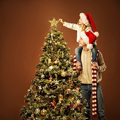MCEAST karácsonyfa Topper Csillag Fénylik Csillag Treetop a Karácsonyi Dekoráció LED Karácsonyi Party Haza Dísz (Arany)