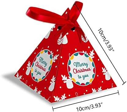 CC HAZA a 12 Pack Karácsonyi Háromszög alakú Piramis Ajándék Doboz, a Gyerekek Karácsonyi Születésnapját Party Kellékek Édesség Kezeli