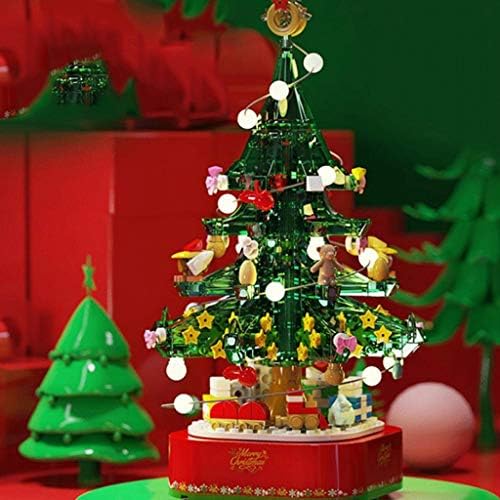 MHYFC Forgó karácsonyfa Music Box Össze építőkövei a Karácsony, Karácsonyi Dekoráció, Ajándék, Zene Doboz