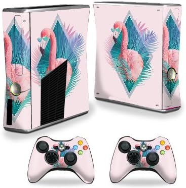MightySkins Bőr Kompatibilis az X-Box 360 az Xbox 360 S Konzol - Flamingo Vice | Védő, Tartós, Egyedi Vinyl Matrica wrap Borító