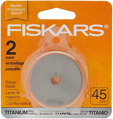 Fiskars 158290-1001 Titán Rotaty Vágó Csere Kések, 45mm, 2 Csomag, Ezüst