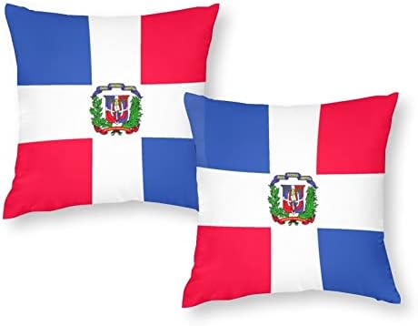 Dominikai Köztársaság Zászló Készlet 2 Párnát Takaró Szögletes Párna, Párnahuzat a Kanapé, Kanapé, Hálószoba, Autó Dekoráció