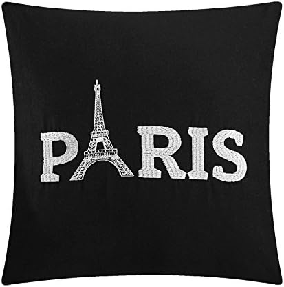 Casa J ' adore Paris 5 Darab Vigasztaló Készlet, Teljes/Királynő, Fekete-Fehér
