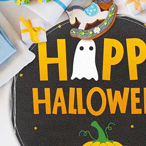 Boldog Halloween Tök Szellem, Csúszásmentes Lábtörlő 15.7 Kerek Szőnyeg, Szőnyegek Szőnyeg Gyerekeknek Hálószoba Baba Szoba Játszani Szoba