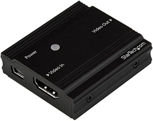 StarTech.com 115 ft. (35 m) a 4K HDMI Extender - HDMI Extender - Akár 4K60 - Erősítő/Booster - HDMI-HDMI Booster (HDBOOST4K) , Fekete