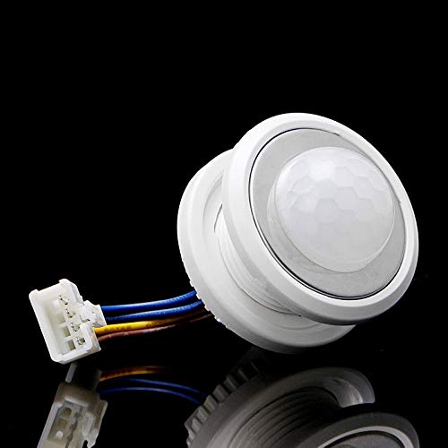 40 mm-es LED-PIR Érzékelő Infravörös Mozgásérzékelő Kapcsoló késleltetéssel Állítható 828 Promóció W315