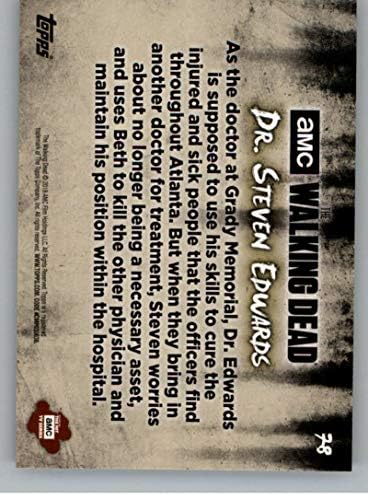 2018 Topps Walking Dead Vadász a Vadászható 78 Dr. Steven Edwards Trading Card