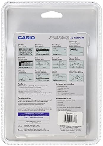 Casio fx-9860GII Grafikus Számológép, Fekete