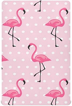 Kigai Flamingo jegyzetfüzetet Puha, Lélegző Felszerelt Baba Lap Illik a Szabványos Gyerekágy Matrac Pad, 39 x 27 x 5 Hüvelyk