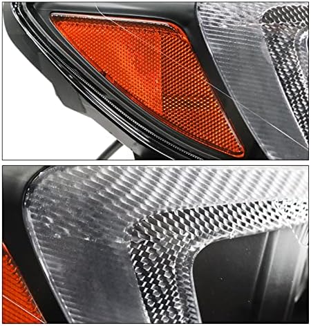 ZMAUTOPARTS Halogén Projektor Fényszóró Fényszóró Black w/6.25 Fehér LED DRL, Fény Kompatibilis a 2015-2020 közötti Subaru WRX