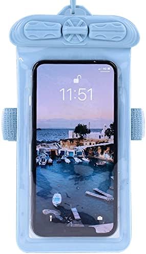 Vaxson Telefon Esetében, Kompatibilis Oukitel K6000 Plus Vízálló Tasak Száraz Táska [ Nem Képernyő Védő Fólia ] Kék
