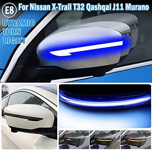 Dinamikus LED Oldalsó Tükör indexet, Fény, Kijelző A Nissan X-Trail T32 Rogue Qashqai J11 Murano Z52 Juke Navara Pathfinder(Kék-Sárga)