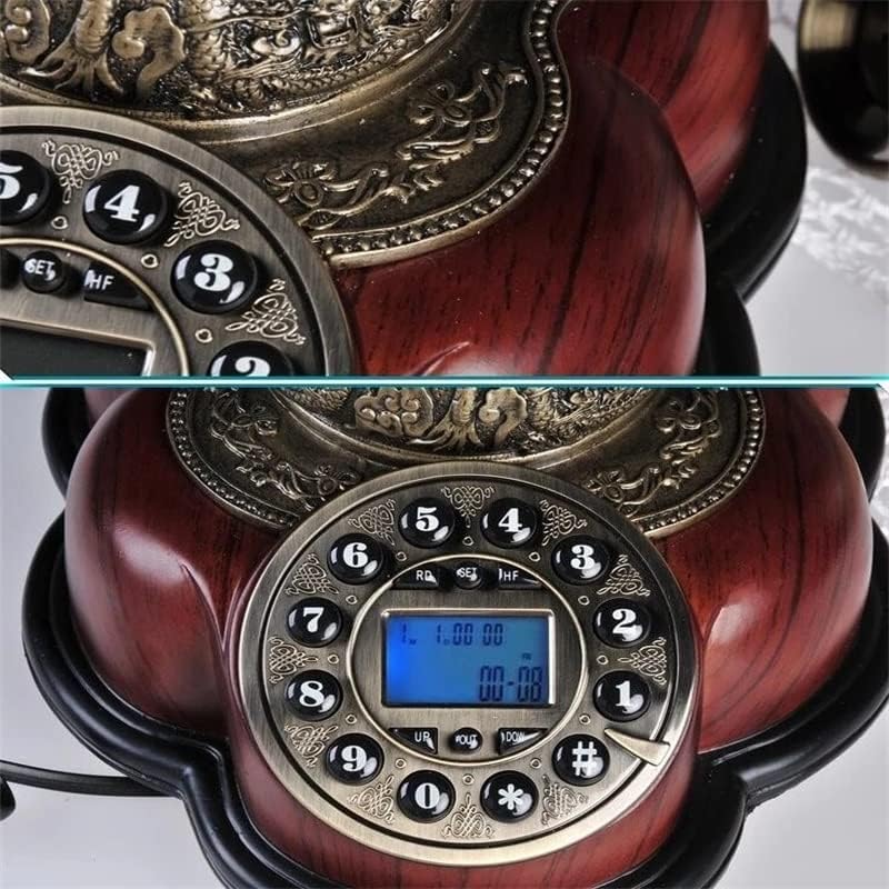ZYKBB Antik Vezetékes Telefon Gyanta Rögzített Digitális Retro Telefon Gombot, Tárcsázza a Klasszikus, Dekoratív Forgó Tárcsa Telefonok