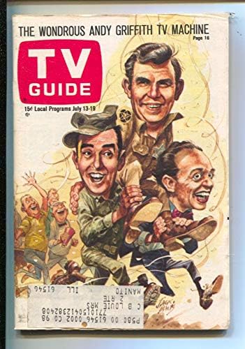 A TV Guide 7/13/1968-Andy Griffith-hofi géza-Jim Nabors fedezi a Jack Davis-Kelet-Illinois-i kiadás-FN
