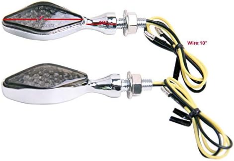 MotorToGo Chrome Rövid Szár mini LED lámpa Lámpák Mutatók Szemellenző Kompatibilis az 1994-es Honda CBR1000F