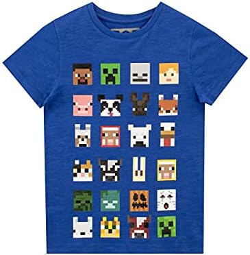 Minecraft T-Shirt Sprite Karakter Gamer Ajándékok Fiúk Fekete Rövid Ujjú Felső