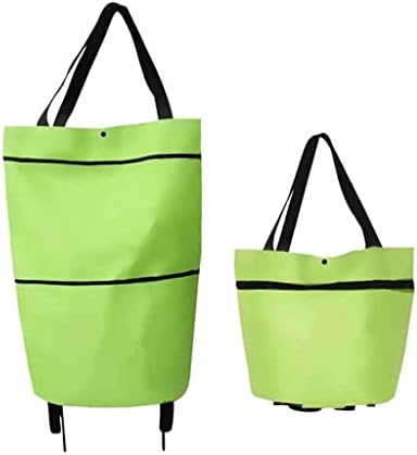 SAWQF Új Összecsukható Bevásárló szatyor Bevásárló Vásárolni Gurulós bőrönd Kerekes Táska Vásárlás Zöldséget Vásárolni Szervező