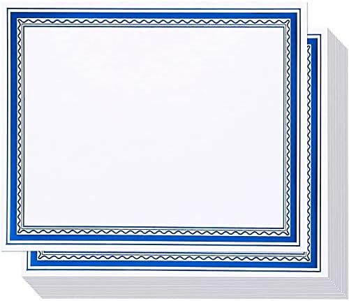 Tanúsítvány Papír, Kék Fólia Határon Díjat Tanúsítványok (Fehér, 8,5 x 11, 50-Pack)