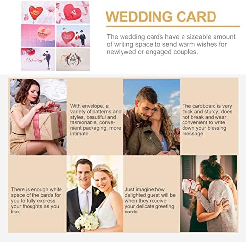 Abaodam Esküvői Kártyák 2 db Esküvő Napján a Borítékok Feleségül, Meghívók, Esküvői Kártyák Kártyák Esküvő, Eljegyzés, Esküvő Kártya Gratulálok