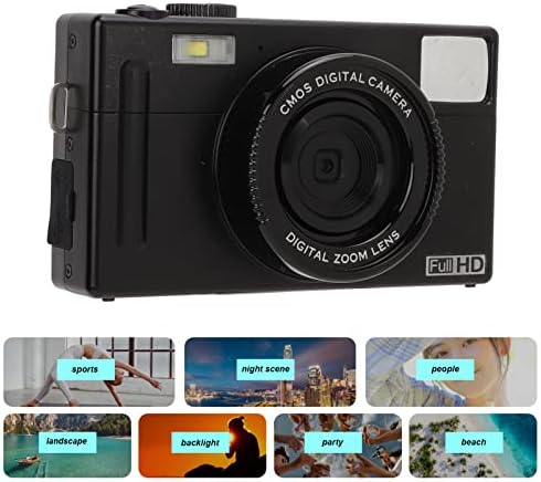 Digitális 1080P FHD Mini Kamera 24MP, 3 inch LCD kijelző, Hordozható Micro Egyetlen tükör nélküli Fényképezőgép 16X Digitális