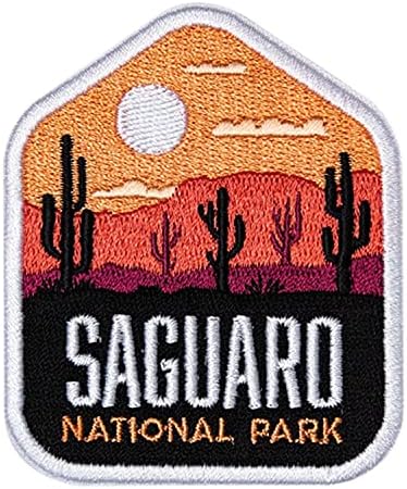 Vagabond Szív Saguaro Nemzeti Park Patch - Saguaro Szuvenír - Kaktusz Vas Az Utazási Jelvény