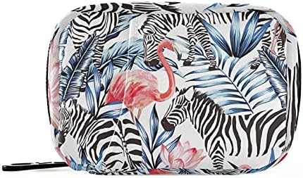 Flamingo Zebra Tabletta Esetben Táska Tabletta Szervező Doboz Cipzár Hordozható-Vitamin, halolaj Gyógyszer Esetében Utazás Business