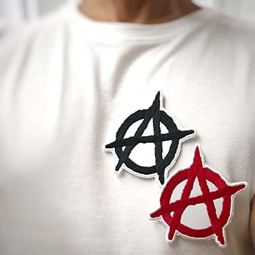 OYSTERBOY Anarchia Szimbólum Anarchizmus Anarchista Punk Goth Jól sikerült Minőségi Szálat Hímzett Dekoratív Applied Vas/ Varrni