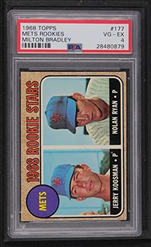 1968 Topps 177 MB Mets Újoncok Nolan Ryan/Jerry Koosman New York Mets (Baseball Kártya) (Milton Bradley/Már Sárga Vissza) a PSA